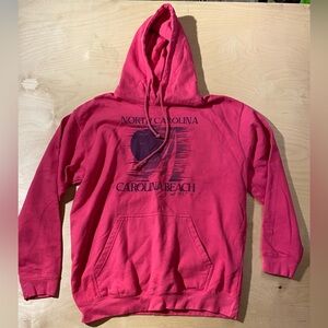 Pink North Carolina, Carolina Beach Hoodie on Brisco tag Large (OB)